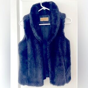 Michael Kors,  Faux Mink Fur black vest